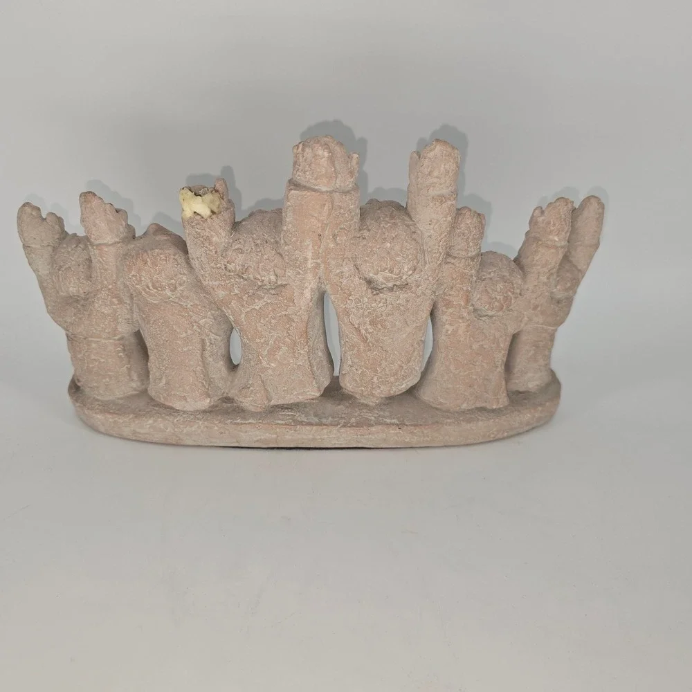 Vintage Ellen Lord Stone Hanukkah - Austin Productions Mid Century Sculpture